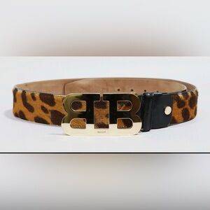 BALLY LEOPARD PONYHAIR BELT Size: 110 / 44